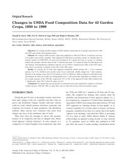 Changes in USDA Food Composition Data for 43