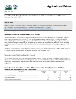Agricultural Prices 12/30/2015 - usda.gov