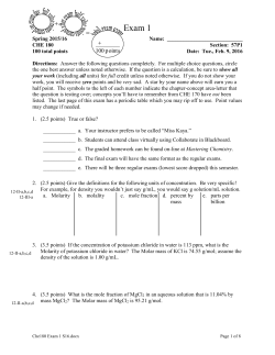 Che180 Exam 1 S16