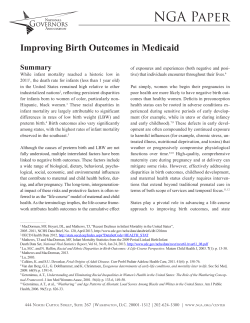 Improving Birth Outcomes in Medicaid