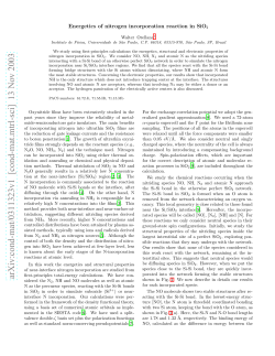 Energetics of nitrogen incorporation reaction in SiO2