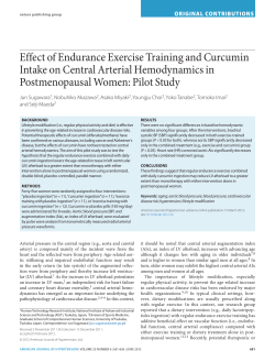 Theracurmin Improves Arterial Function in