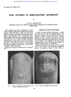 nail studies in rheumatoid arthritis