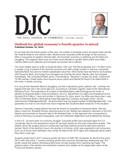 Outlook for Global Economy`s Fourth Quarter is Mixed