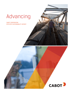 Advancing - Cabot Corporation
