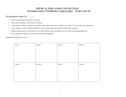 Target Games Unit Outline