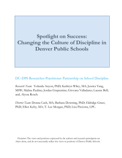 Spotlight on Success: Changing the Culture of