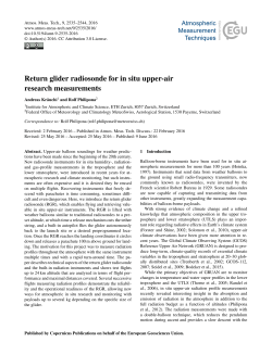 Return glider radiosonde for in situ upper