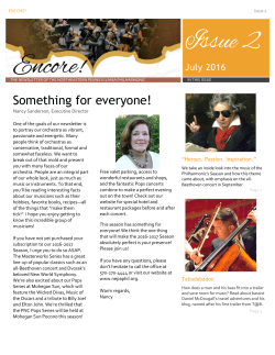 Issue 2 - Northeastern Pennsylvania Philharmonic