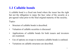 1.1 Callable bonds