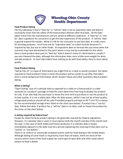 Food Product Dating The key takeaway is that a &ldquo;best-by&rdquo; or &ldquo;sell