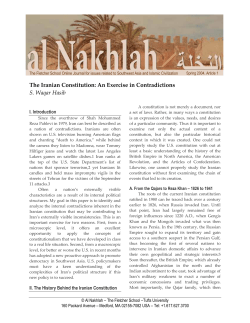 The Iranian Constitution: An Exercise in Contradictions S. Waqar