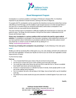 Bowel Management Program - Parkinson Society British Columbia