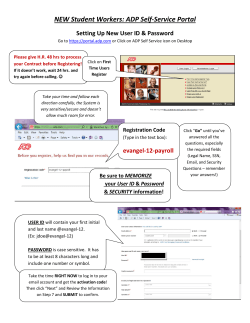 NEW Student Workers: ADP Self