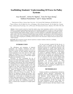 Scaffolding Students` Understanding Of Force In Pulley Systems