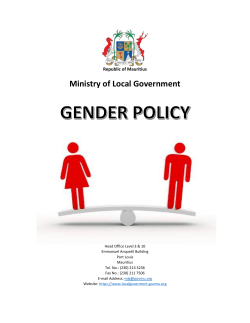 Gender Policy - Ministry of Local Government and Outer Islands