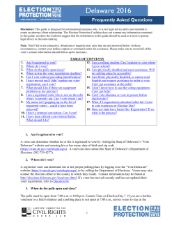 FAQ - Election Protection