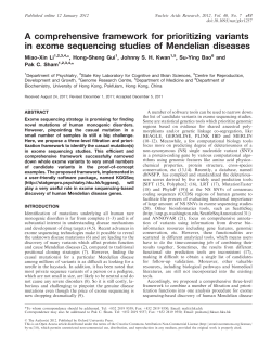 comprehensive framework for prioritizing variants in exome