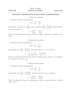 Geometry of linear transformations