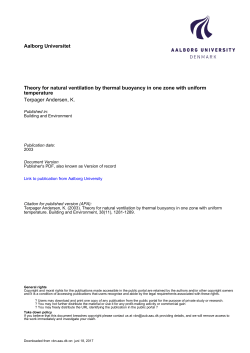Theory for natural ventilation - VBN