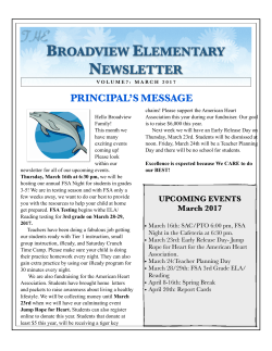 March Newsletter 2017 - Broward County Schools