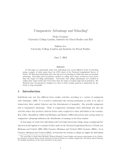 Comparative Advantage and Schooling