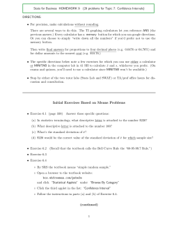 Initial Exercises Based on Means Problems