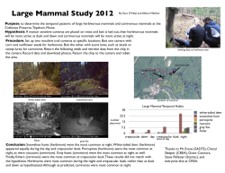 2012 Large Mammal Study