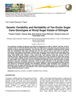 Genetic Variability and Heritability of Ten Exotic