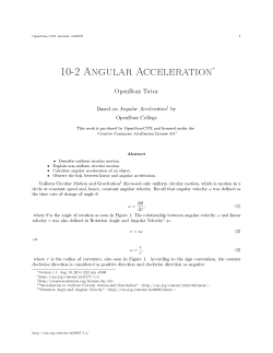 10-2 Angular Acceleration