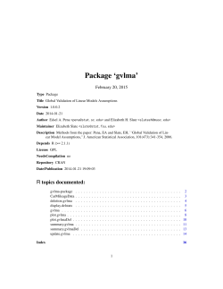 Package `gvlma`