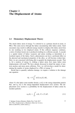 The Displacement of Atoms