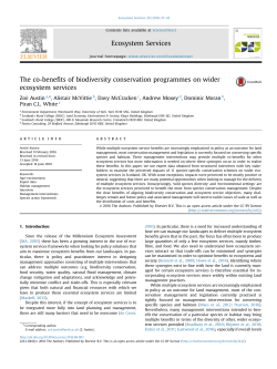 The co-benefits of biodiversity conservation programmes on wider