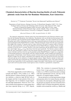 Chemical characteristics of fluorine-bearing biotite of early
