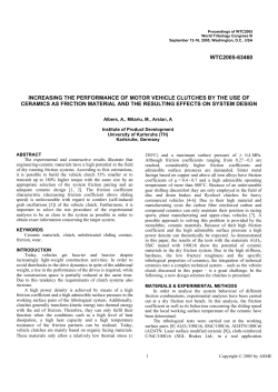 Increasing the Performance of Motor Vehicle Clutches by the Use of