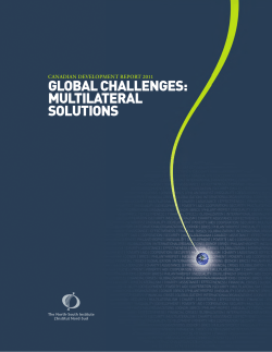GLOBAL CHALLENGES: MULTILATERAL SOLUTIONS