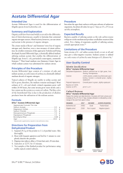 Acetate Differential Agar