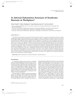 Is Adrenal Exhaustion Synonym of Syndrome