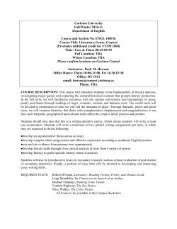 ENGL 1000K - Carleton University