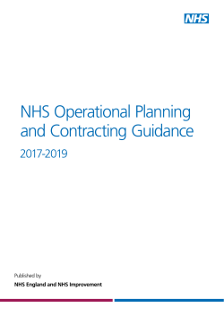NHS Operational Planning and Contracting Guidance