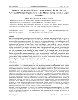 Business Environmental Factors