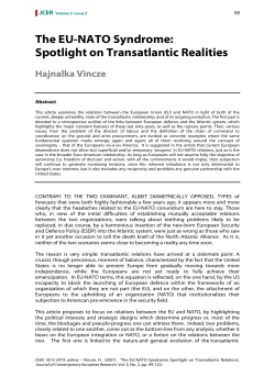 The EU-NATO Syndrome - Journal of Contemporary European