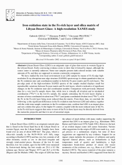 Iron oxidation state in the Fe-rich layer and silica matrix of Libyan