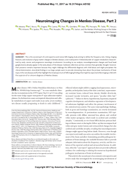 Neuroimaging Changes in Menkes Disease, Part 2