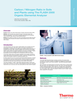 Carbon / Nitrogen Ratio in Soils and Plants using The FLASH 2000