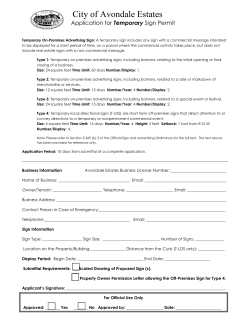 Temporary Sign Permit Application