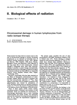 II. Biological effects of radiation