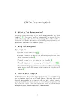 Pair Programming Guide