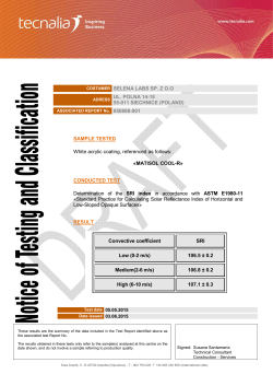 SAMPLE TESTED White acrylic coating, referenced as follows
