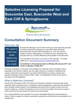 Summary Consultation document